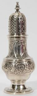 031057 GEORGE III STERLING SUGAR SHAKER BY WM BATEMAN