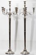 030025 MAGNUM FIVE LIGHT SILVERPLATED CANDELABRA PR