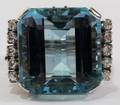 022029 18KT WGOLD DIAMOND  1608 CT AQUAMARINE RING