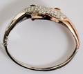022022 18KT GOLD  DIAMOND DOLPHIN BANGLE BRACELET