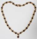 022057 14KT GOLD DIAMOND AND SAPPHIRE NECKLACE