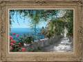 LILIANA FRASCA OIL ON CANVAS VILLA AT SEASIDE