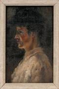 WALTER RICHARD SICKERT OIL ON BOARD PORTRAIT STUDY