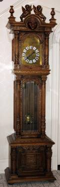 072079 GERMAN STYLE GRANDFATHER CLOCK 20TH C
