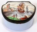 111097 ENGLISH ENAMEL SNUFF BOX 18TH C L 2