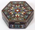 111077 RUSSIAN SILVER  CHAMPLEV ENAMEL BOX MOSCOW