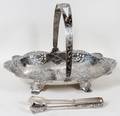 120066 MIDDLE EASTERN SILVER BASKET  TONGS