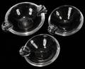 111124 STEUBEN GLASS ASH TRAYS THREE