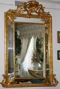 072088 LOUIS XV STYLE CARVED GOLD LEAF PIER MIRROR