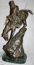 070065 AFTER FREDRICK REMINGTON BRONZE SCULPTURE