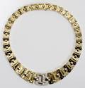 062076 18KT GOLD  300CT DIAMOND DECO LINK NECKLACE