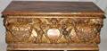 062075 ITALIAN GILT CARVED WOOD CASSONE 19TH C