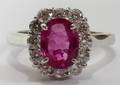 062070 233 PINK SAPPHIRE  100 CT DIAMOND RING