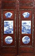111175 CHINESE BLUE WHITE PORCELAIN PLAQUES MODERN