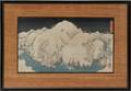 110074 AFTER HIROSHIGE WOODBLOCK PRINT 8 X 14