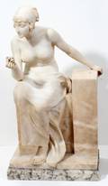 090071 ITALIAN CARVED CARRERA MARBLE SCULPTURE C 1900