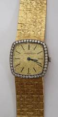 090068 TIFFANY  CO 18KT YGOLD  DIAMOND WRISTWATCH