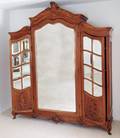 072106 COUNTRY FRENCH STYLE WALNUT ARMOIRE