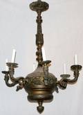 120156 ANTIQUE BRONZE CHANDELIER H 35 DIA 24