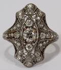 112112 EDWARDIAN STYLE PLATINUM  DIAMOND RING