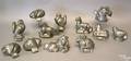 Twelve pewter animal form ice cream molds