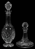 111224 CUT CRYSTAL DECANTERS TWO