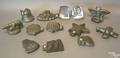 Twelve pewter ice cream molds