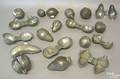 Nineteen pewter fruit form ice cream molds