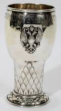 102098 RUSSIAN 875 SILVER CUP INSCRIBED  H 4