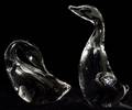 091193 STEUBEN CRYSTAL DUCKS TWO H 5 12  3 12