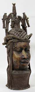 081131 NIGERIAN METAL HEAD OF NATIVE H 15 12