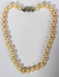 080095 PEARL NECKLACE GOLD  DIAMOND CLASP L 13