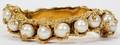 080092 14 KT YGOLD BANGLE BRACELET WBAROQUE PEARLS