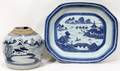 071216 CHINESE CANTON PORCELAIN PLATTER  JAR C 1800