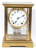 070121 SETH THOMAS ORCHID 2 BRASS REGULATOR CLOCK