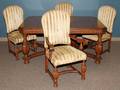 120198 MAHOGANY DINING ROOM TABLE  CHAIRS