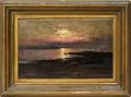 111277 OIL ON CANVAS 1904 9 X 14 SUNSET COAST