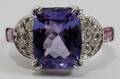 102106 478CT TANZANITE  33CT DIAMOND RING