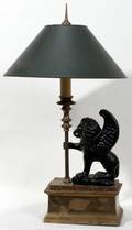 101176 CHAPMAN BRASS  PAINTED METAL TABLE LAMP H 28