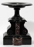 101171 BLACK BELGIAN MARBLE TAZZA C 1900 H 9