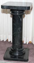 091236 BLACK MARBLE PEDESTAL H 25 W 12