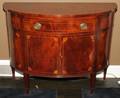 091226 WILLIAM A BERKEY MAHOGANY DEMI LUNE COMMODE