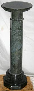 090154 ITALIAN GREEN MARBLE PEDESTAL H 36