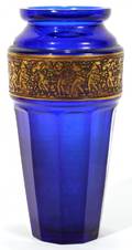 081178 MOSER SOVEREIGN COBALT GLASS VASE