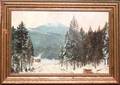 080139 ERNST FROMMHOLD OIL ON BOARD 9 X 13 FOREST