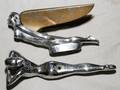 080133 CHROME OVER NICKEL HOOD ORNAMENTS C 1925 TWO