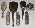 072191 STERLING  SILVER PLATE DRESSER ACCESSORIES