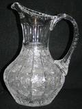 070179 CZECH QUEEN ANNES LACE CUT CRYSTAL PITCHER