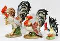 110180 ITALIAN  JAPANESE PORCELAIN ROOSTERS THREE