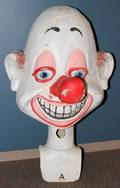 110177 VINTAGE PAPIERMACHE CLOWN HEAD HUDSONS PARADE